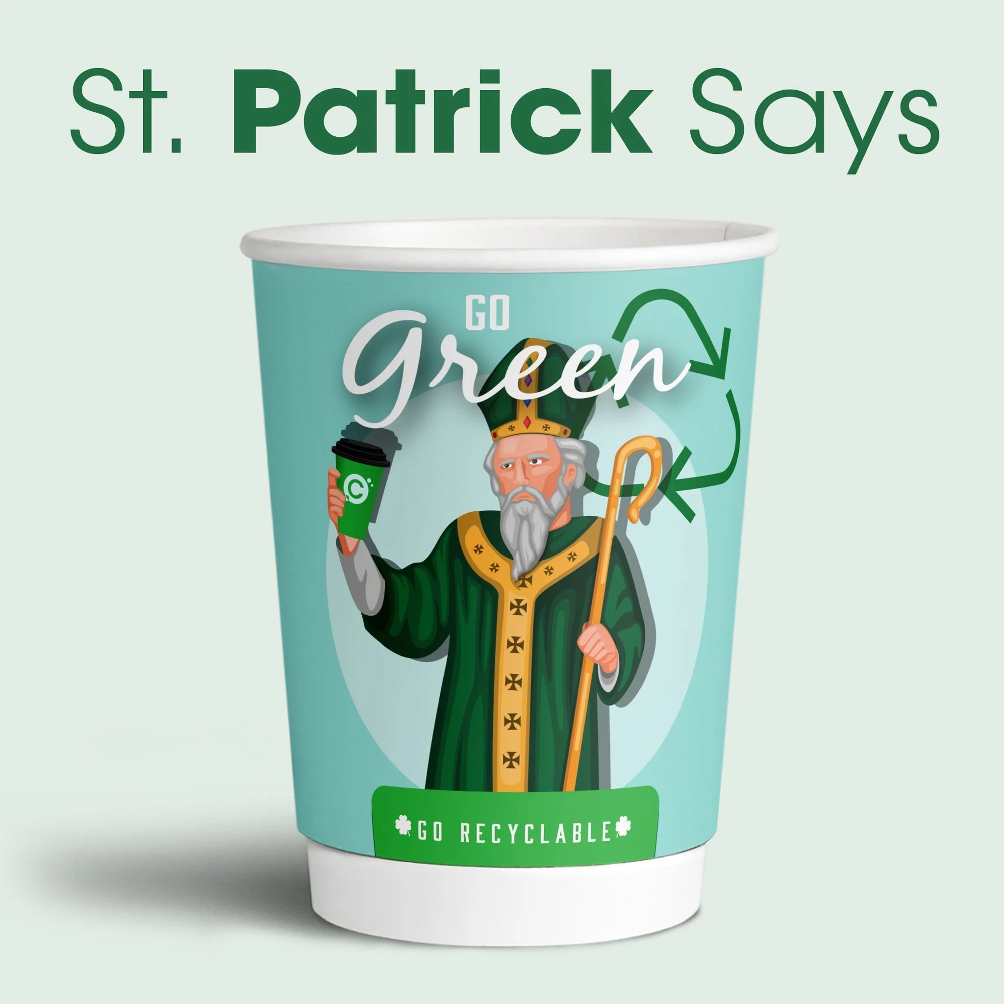 Sustainable Branded Coffee Cup with Lid